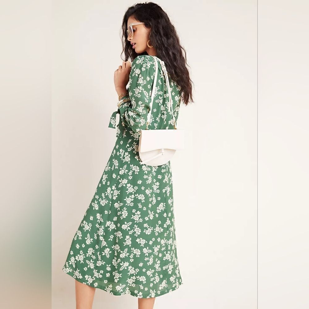 Anthropologie Kachel Saiorse Floral Midi Dress Size 12 NWT - Picture 3 of 10